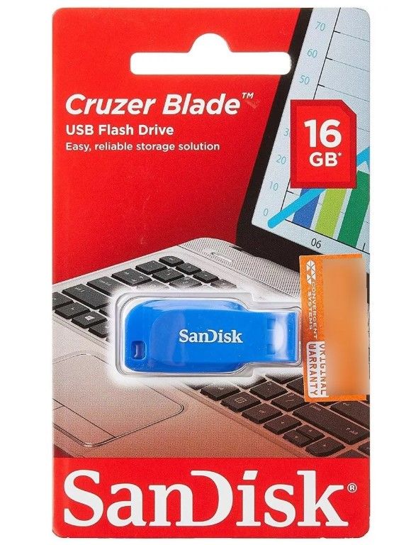 MEMORIA FLASH USB 2.0 16GB CRUZER BLADE BLUE