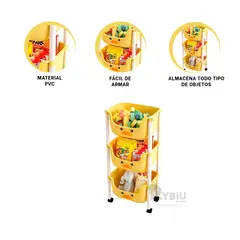 GENERICO - Estante Funcional con Niveles en Amarillo Y+Regalo Agendita