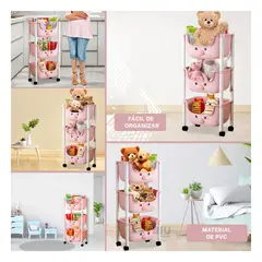 GENERICO - Repisa Resistente en Kawaii Rosado Y+Ligas de Regalo