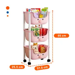 GENERICO - Organizador Kawaii de Chancho con 3 Niveles de Rosado