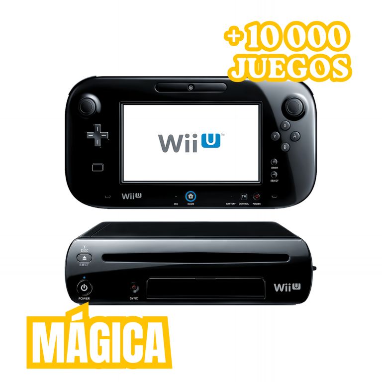 Wii U Negro Reacondicionada 32GB + USB 64GB + SD 32GB