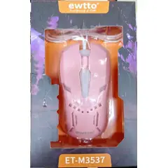 EWTTO - MOUSE ERGONOMICO COLOR ROSADO ET-M3537