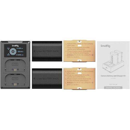 Kit de 2 baterías SmallRig LP-E6NH con cargador dual