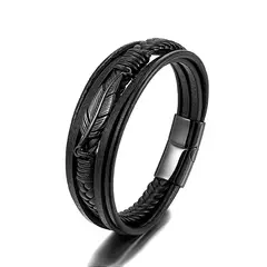 GENERICO - PULSERA HOMBRE CUERO ELEGANTE