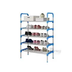 GENERICO - Zapatera Comoda de 5 en Celeste Y+Regalo Ligas para Peinar