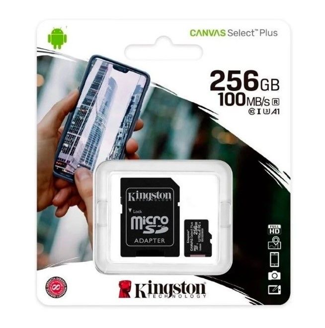 MEMORIA MICRO SD CANVAS 256GB 100MBS PARA CAMARAS
