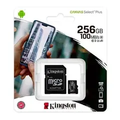 KINGSTON - MEMORIA MICRO SD CANVAS 256GB 100MBS PARA CAMARAS