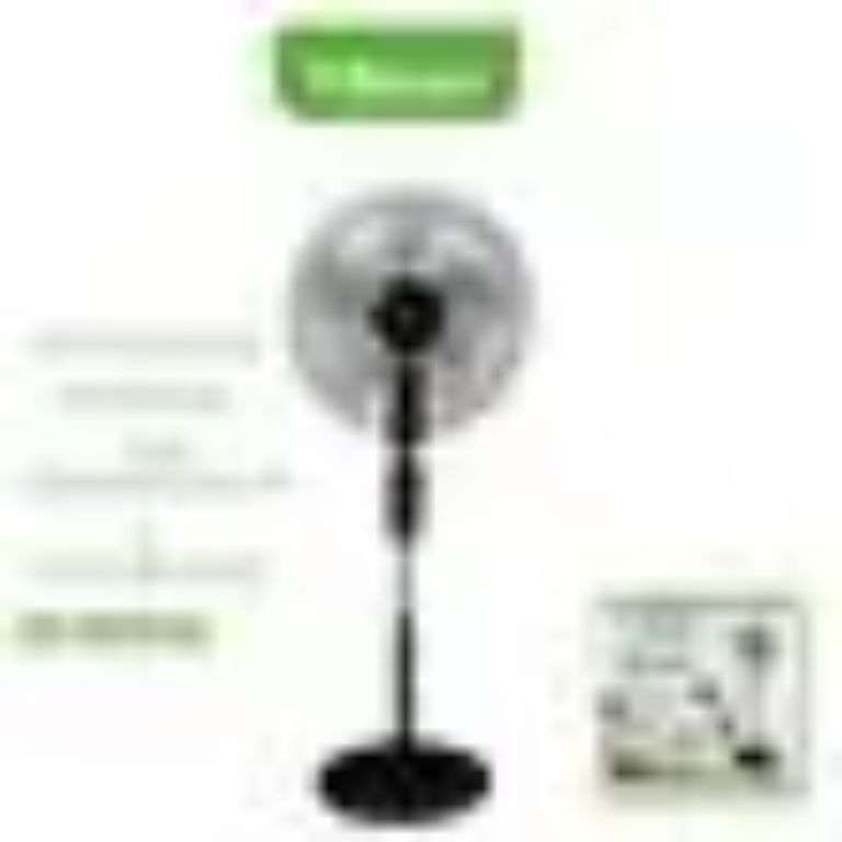 Ventilador de pedestal 18" BK 8459VN 50 watts con Temporizador Negro