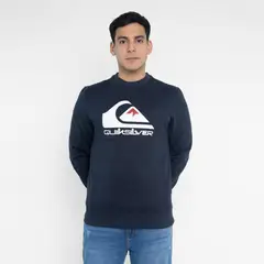 QUIKSILVER - POLERA BI24BIG LOGO CREW FRANELA - NAVY