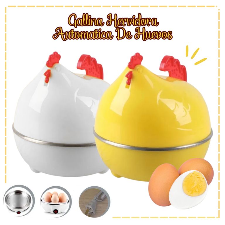 Hervidor de Huevos al Vapor en forma de Gallina