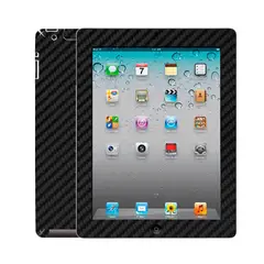 GENERICO - Skin adhesivo fibra de carbono negro para Ipad 2