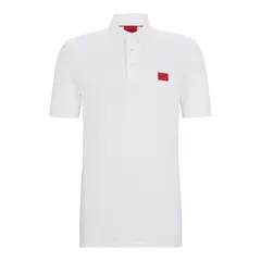 HUGO BOSS - Hugo - Polo slim fit de piqué de algodón con etiqueta con logo