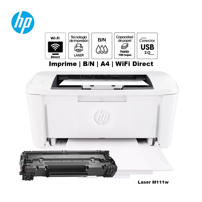 Impresora Monocromática Laser M111w WiFi USB 20