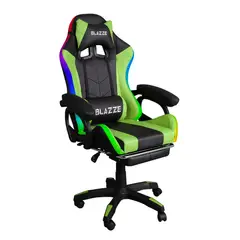 BLAZZE - Silla Gamer Ergonómica Buff RGB Verde