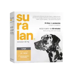 GENERICO - ANTIPULGAS PARA PERRO SURALAN LARGE 20 - 40 KG X4 TABLETAS