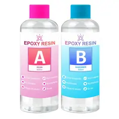 GENERICO - Resina Epóxica 1 Litro 1x1 Transparente De Alto Brillo