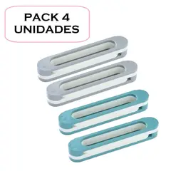 GENERICO - Pack 4 Colgadores de Baño Sandalias Toallas Plegable Estantes