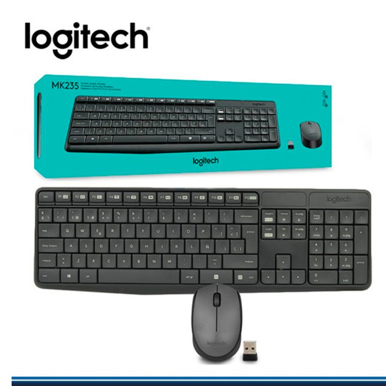 Kit Teclado Mouse Inalámbrico MK235 Multimedia USB