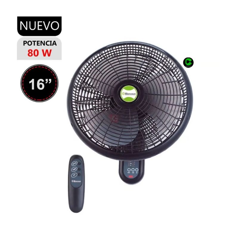 Ventilador de Pared BK-8210PD 80 Watts con Control Remoto