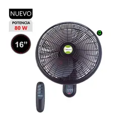 BOSSKO - Ventilador de Pared BK-8210PD 80 Watts con Control Remoto