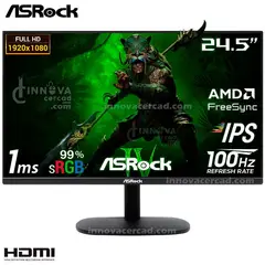 ASROCK - Monitor Gaming CL25FF 25 Full HD IPS 100hz 1Ms AMD FreeSync.