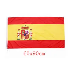 GENERICO - Bandera De España 60cm X 90cm Con Escudo