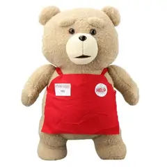 GENERICO - Peluche Oso Ted con Delantal Importado - Mide 36 cms