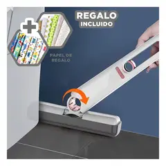 RYBIU IMPORT - Mini Mopa Util de Algodon en Color Blanco Y+Papel de Regalo