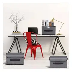 RYBIU IMPORT - Cesto Diseño Bolson en Tono Plomo Y+Envoltorio de Regalo