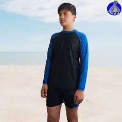 GENERICO - Conjunto de baño - polo manga larga y short de baño