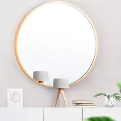 GENERICO - Espejo Circular Minimalista 61 cm Marco dorado