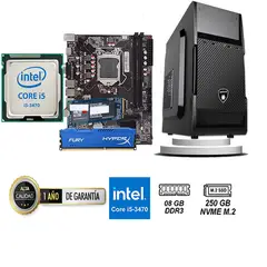 TEROS - COMPUTADORA DE ESCRITORIO CORE I5 3470 8GB RAM 250 GB SSD M2