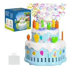 GENERICO - JUGUETE TORTA DE BURBUJAS AUTOMATICA MUSICAL CON LUCES NIÑOS