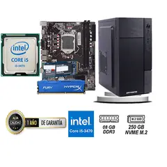 TEROS - COMPUTADORA DE ESCRITORIO CORE I5 3470 8GB RAM 250 GB SSD M2
