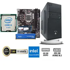 Teros - COMPUTADORA DE ESCRITORIO CORE I5 3470 8GB RAM 250 GB SSD M2