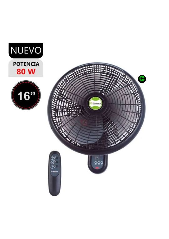 VENTILADOR DE PARED BOSSKO BK-8210PD 80 WATTS CONTROL REMOTO