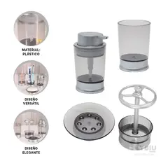 RYBIU IMPORT - Kit para Bañera en Color Plateado Y+Regalo Agendita