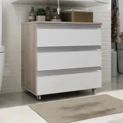 GENERICO - Gabinete de Baño Chinatsu Marrón y Blanco R&R MUEBLES