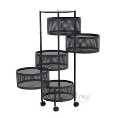RYBIU IMPORT - Repisa Compacto para Cocina de Color Negro Y+Regalo Agendita