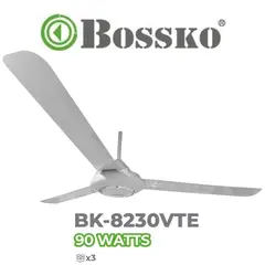 BOSSKO - Ventilador de techo BK-8230VTE – 90 Watts – Blanco