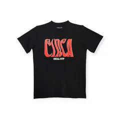 C1RCA - POLO CHILL OUT MANGA CORTA PARA HOMBRE-NEGRO