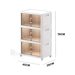 RYBIU IMPORT - Estanteria de Baño con Puertas Blanco Y+Post-it Adhesivos