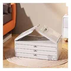 RYBIU IMPORT - Estante para Ropa 3 Niveles en Blanco Y+Regalo Stickers