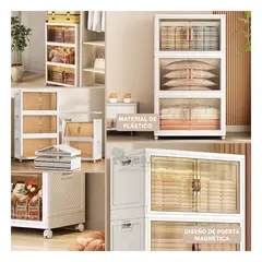 RYBIU IMPORT - Estante para Sabanas con Puertas en Blanco Y+Papel de Regalo