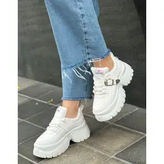 MAGDALENA SHOES - Zapatillas 879 Chunky Blancas con Hebilla