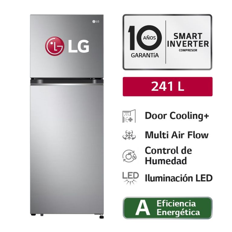 REFRIGERADORA GT24BPP 241L TOP FREEZER PLATEADA