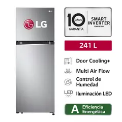 LG - REFRIGERADORA GT24BPP 241L TOP FREEZER PLATEADA