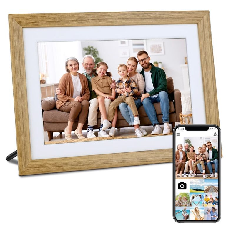 Marco de fotos digital 101 32GB WiFi Regalo familiar - Burlywood