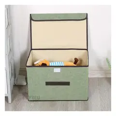 GENERICO - Caja Organizadora Elegante de Tela en Color Verde