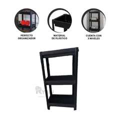 GENERICO - Repisa Resistente de Color Negro Y+Regalo Agendita